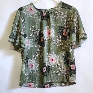 Women Van Heusen size XL Top, green